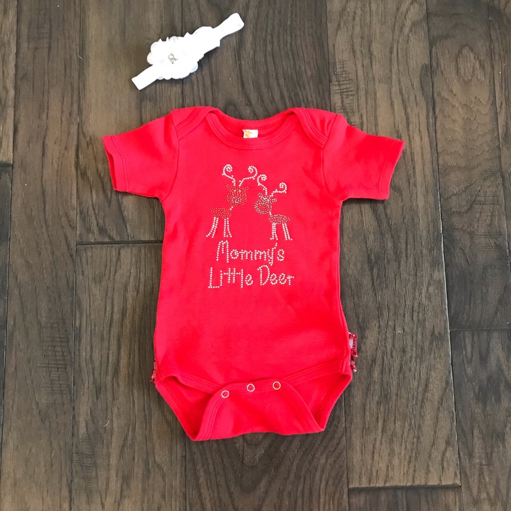 Mommy’s Little Deer Christmas Onesie